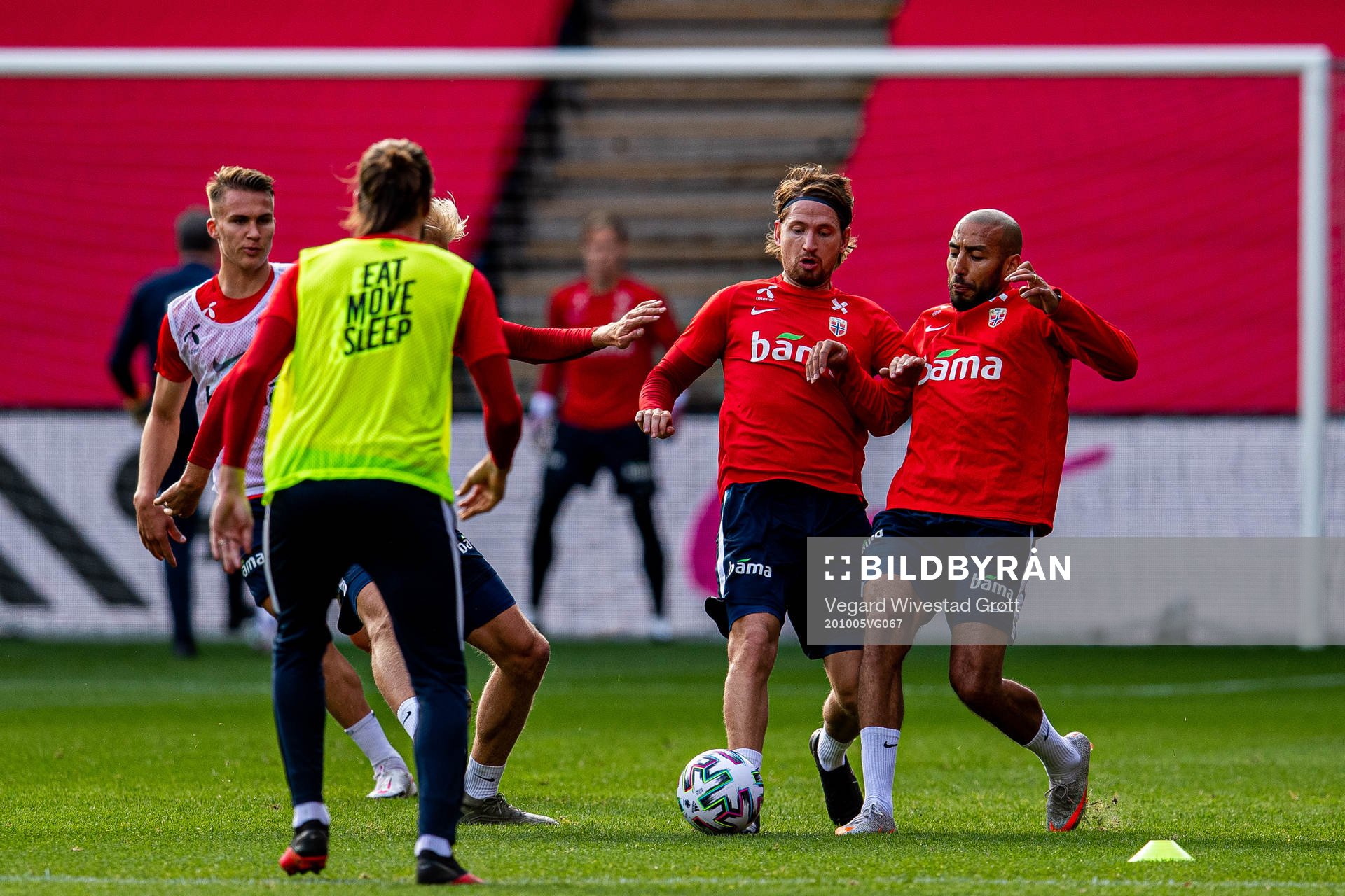 Stefan Strandberg and Haitam Aleesami of the Norwegian