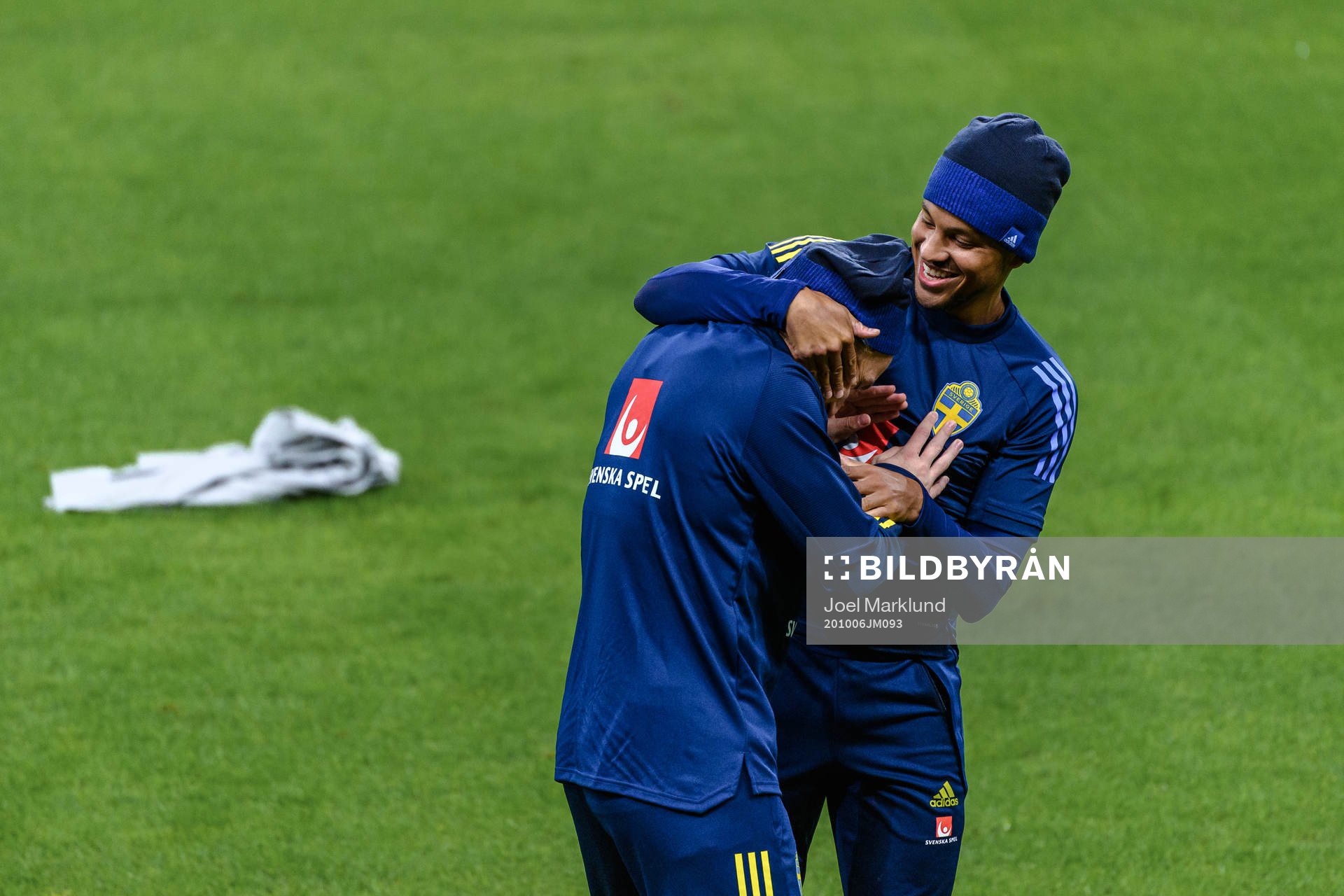 Martin Olsson and Emil Forsberg of the Swedish national