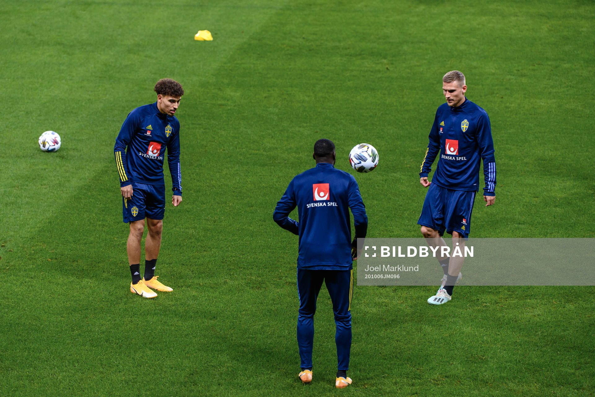 Jordan Larsson, Ken Sema and Carl Starfelt of the Swedish