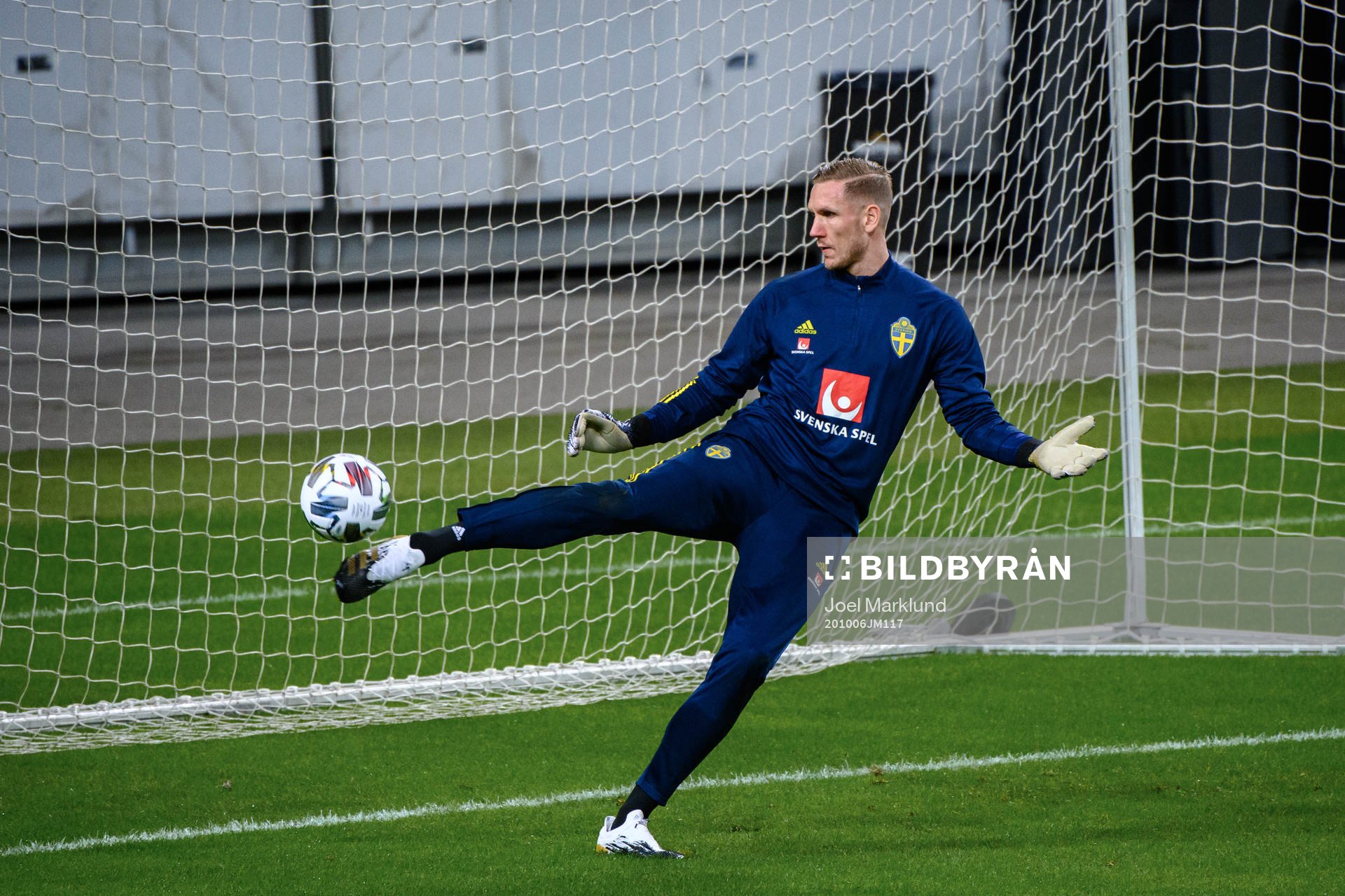Goalkeeper Robin Olsen of the Swedish national football team