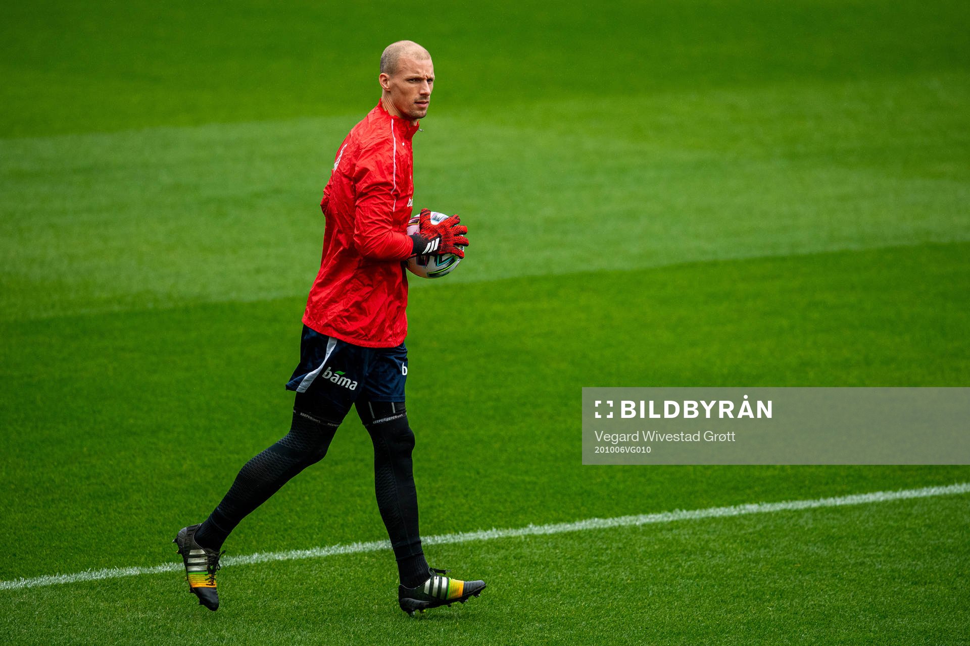 Goalkeeper André Hansen of the Norwegian national football