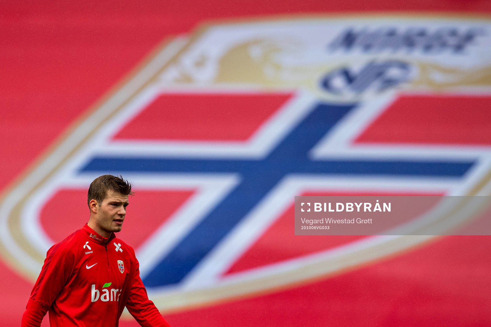 Alexander Sørloth of the Norwegian national football team