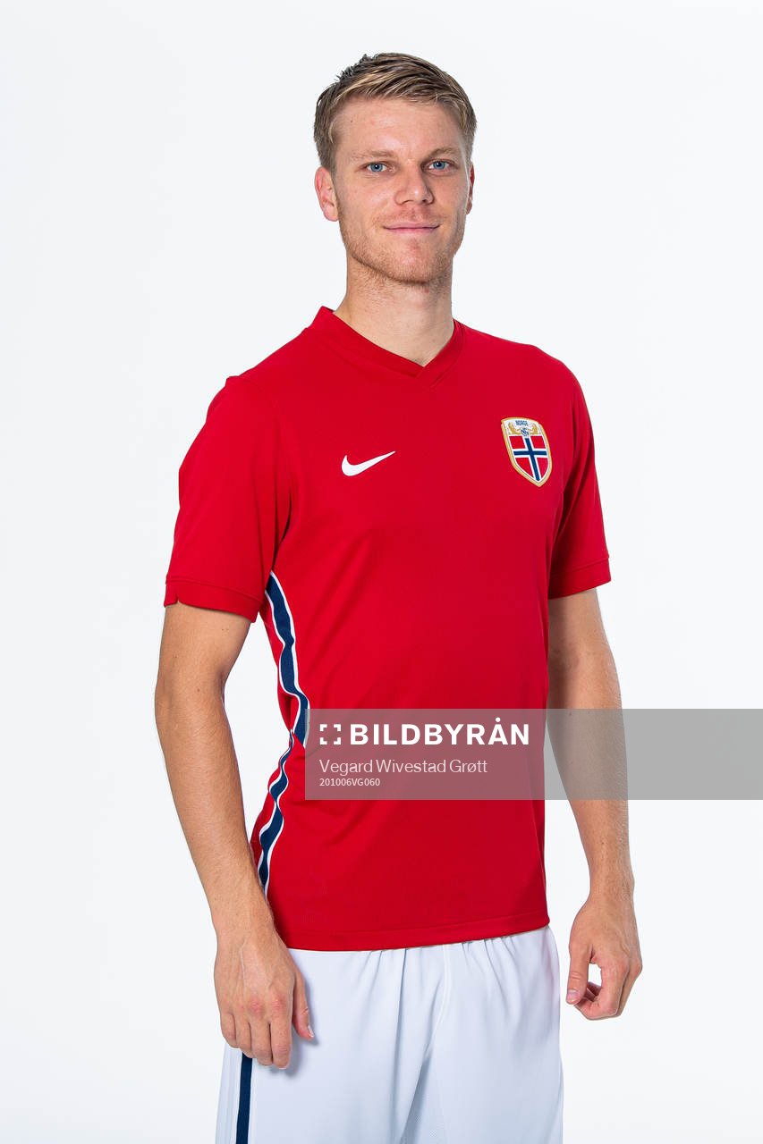 Sigurd Rosted of the Norwegian national football team poses