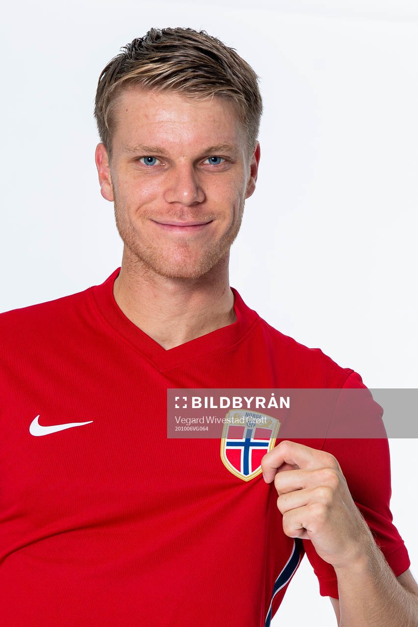 Sigurd Rosted of the Norwegian national football team poses