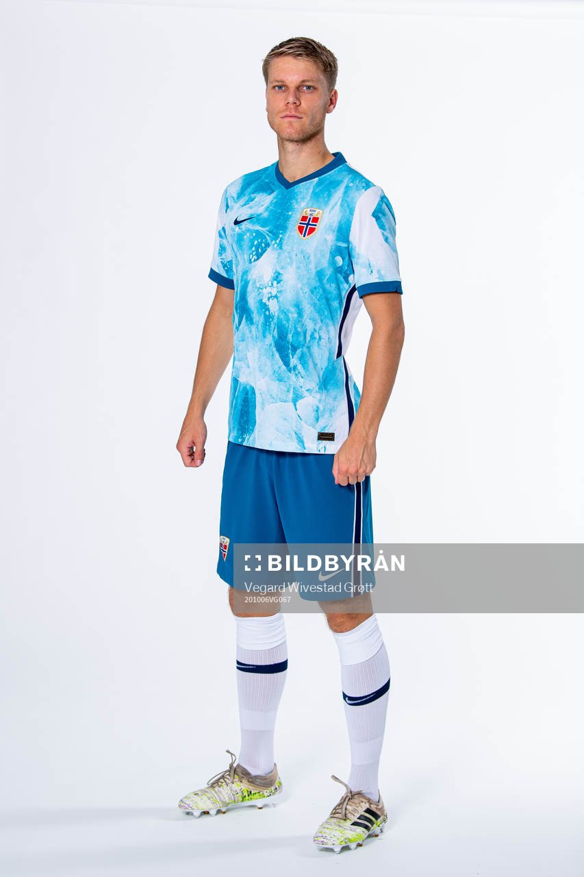 Sigurd Rosted of the Norwegian national football team poses