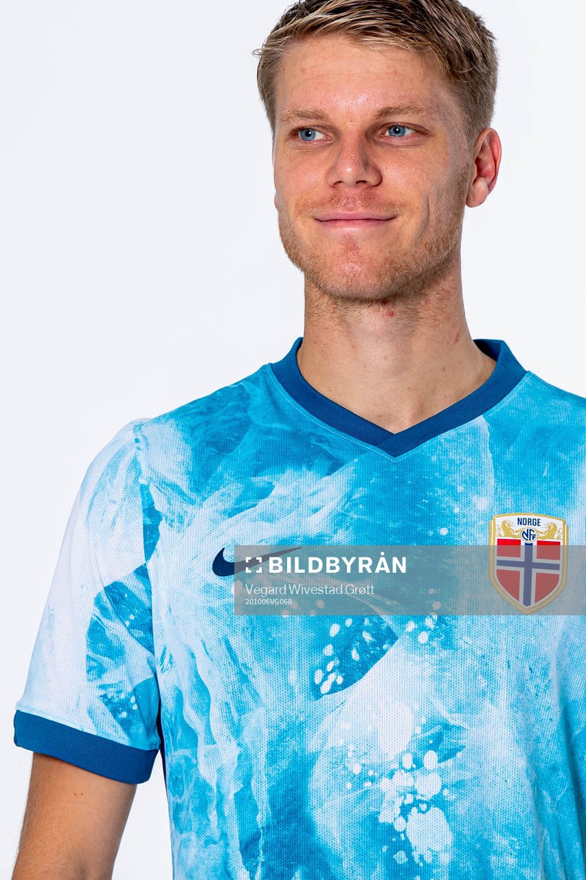 Sigurd Rosted of the Norwegian national football team poses