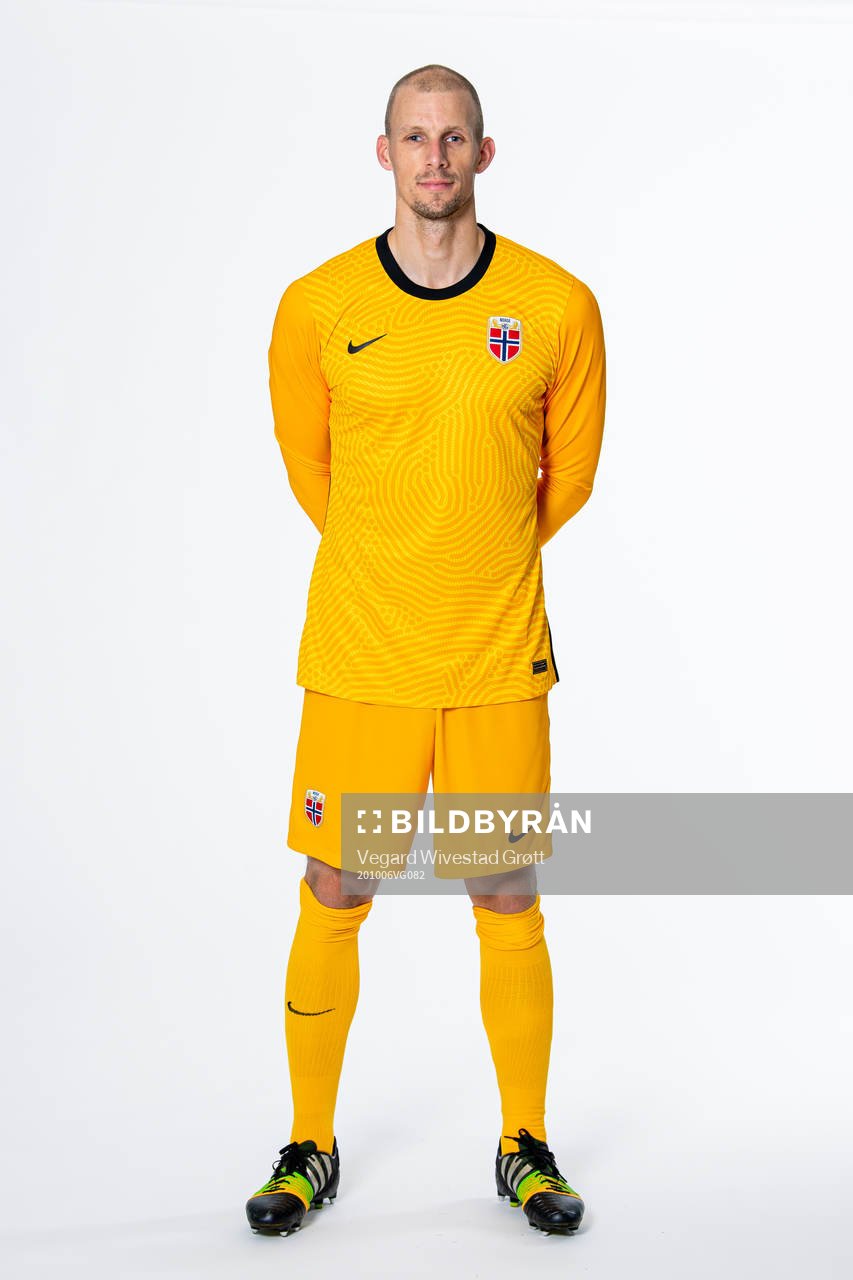 Goalkeeper André Hansen of the Norwegian national football