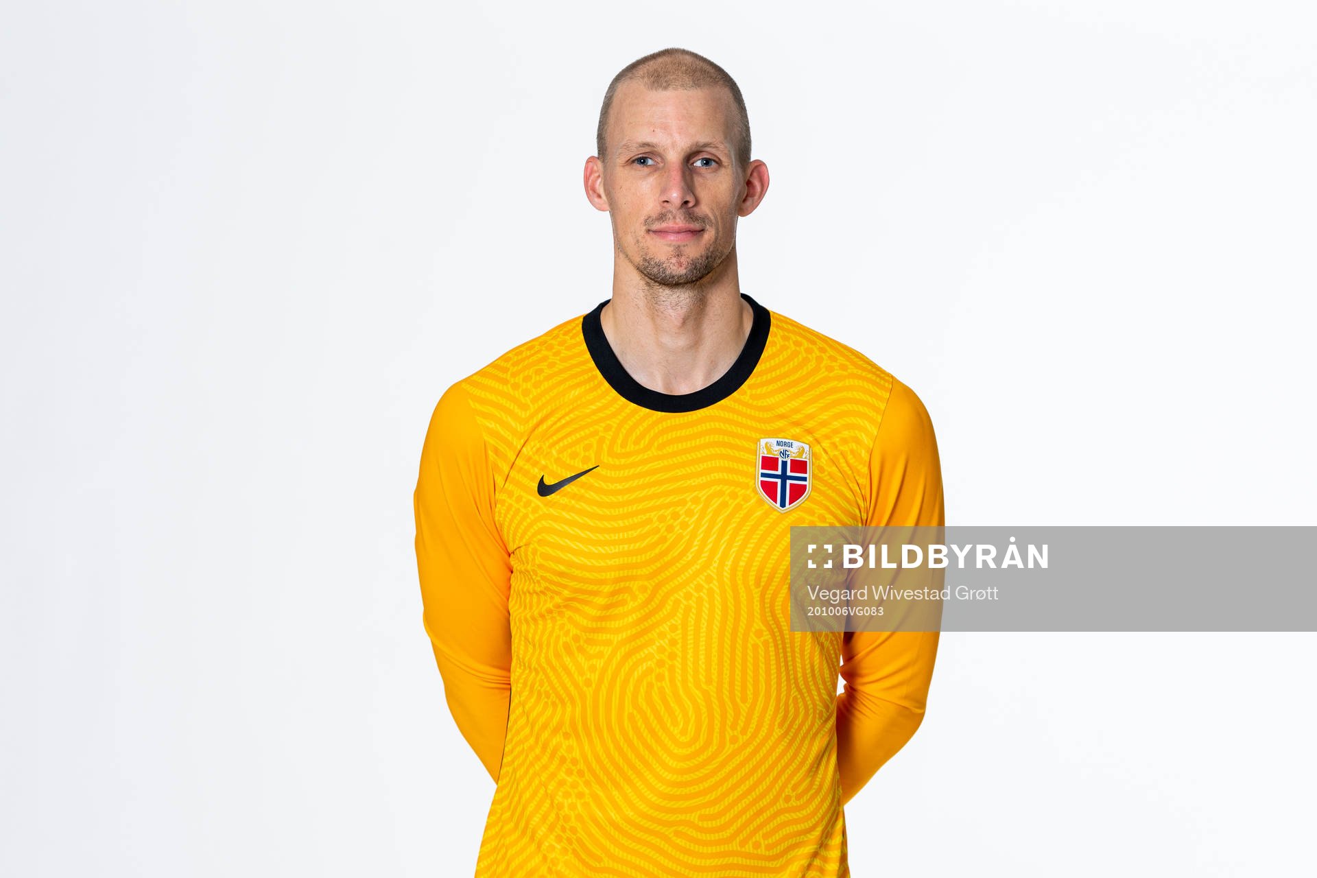 Goalkeeper André Hansen of the Norwegian national football