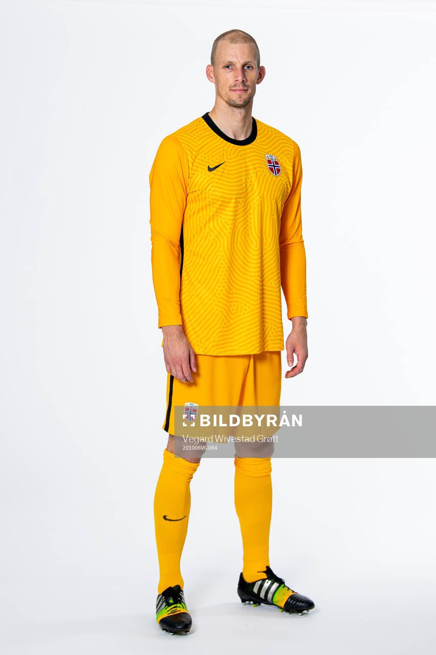 Goalkeeper André Hansen of the Norwegian national football