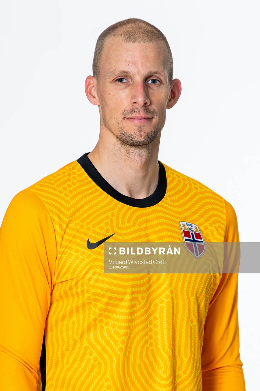 Goalkeeper André Hansen of the Norwegian national football