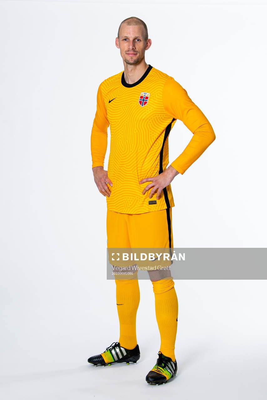 Goalkeeper André Hansen of the Norwegian national football
