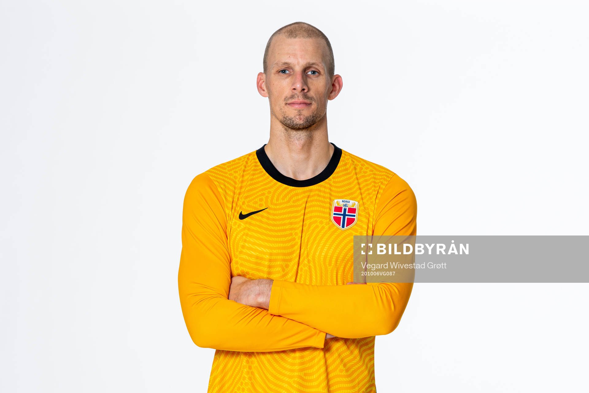 Goalkeeper André Hansen of the Norwegian national football