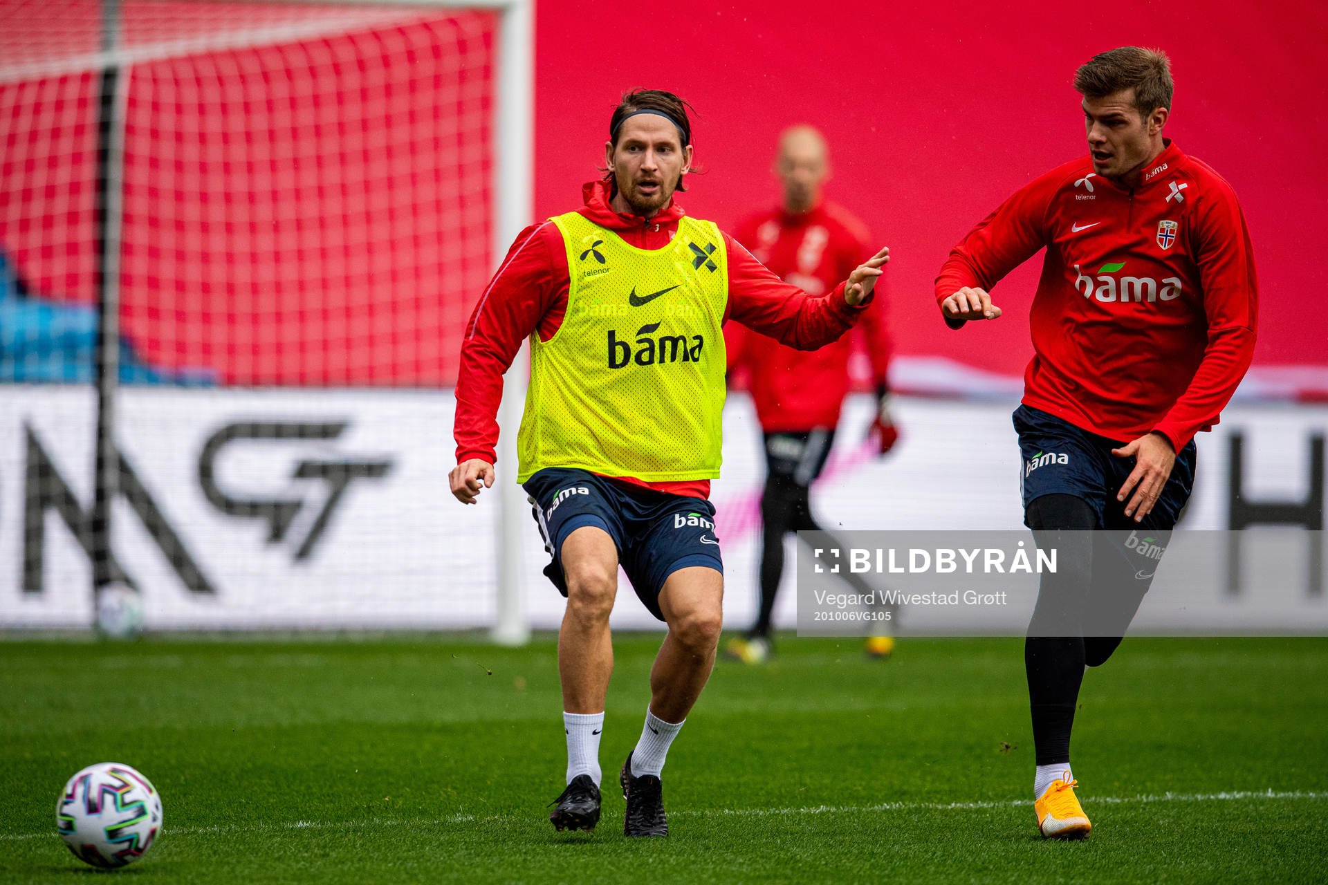 Stefan Strandberg and Alexander Sørloth of the Norwegian