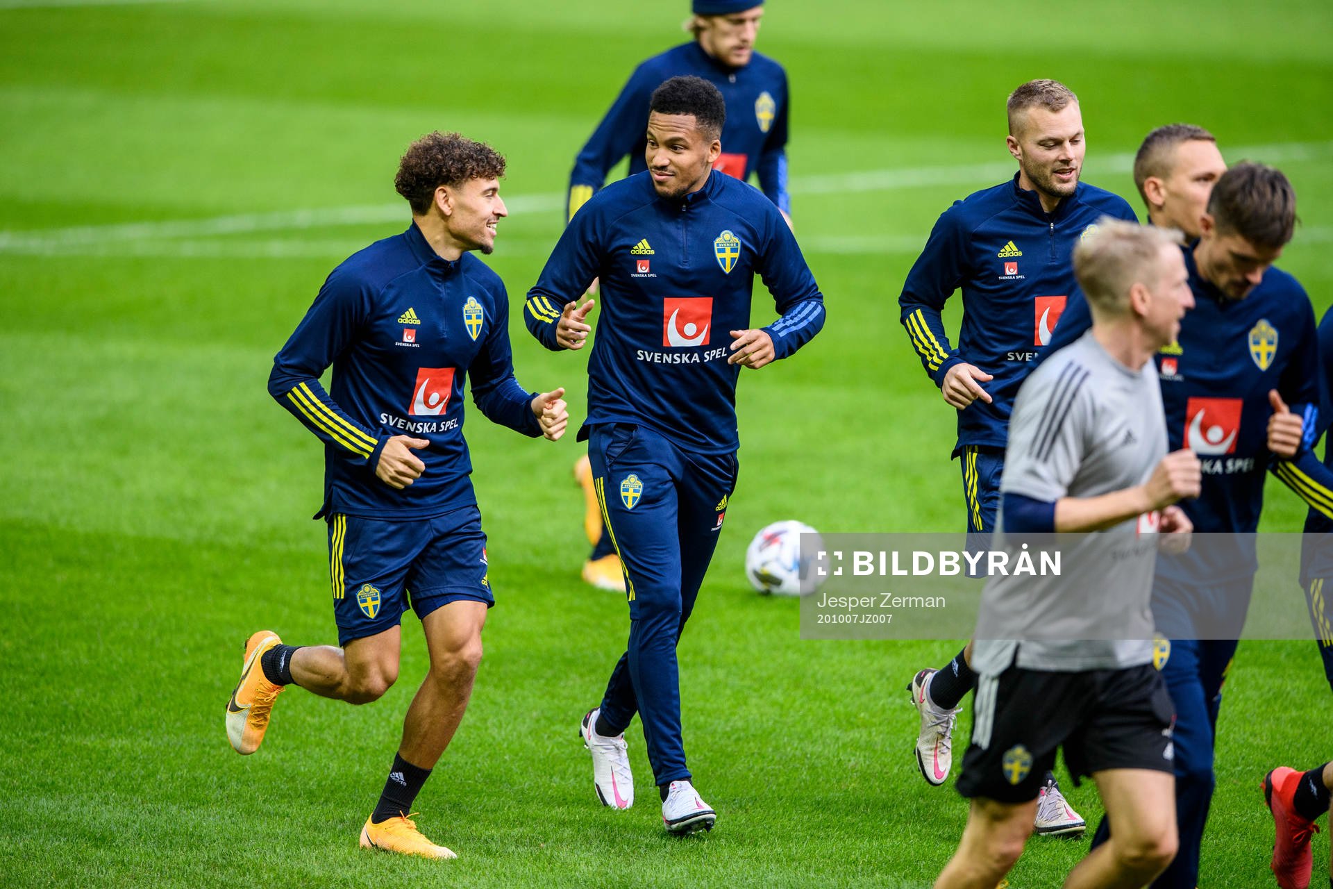 Jordan Larsson and Martin Olsson of the Swedish national