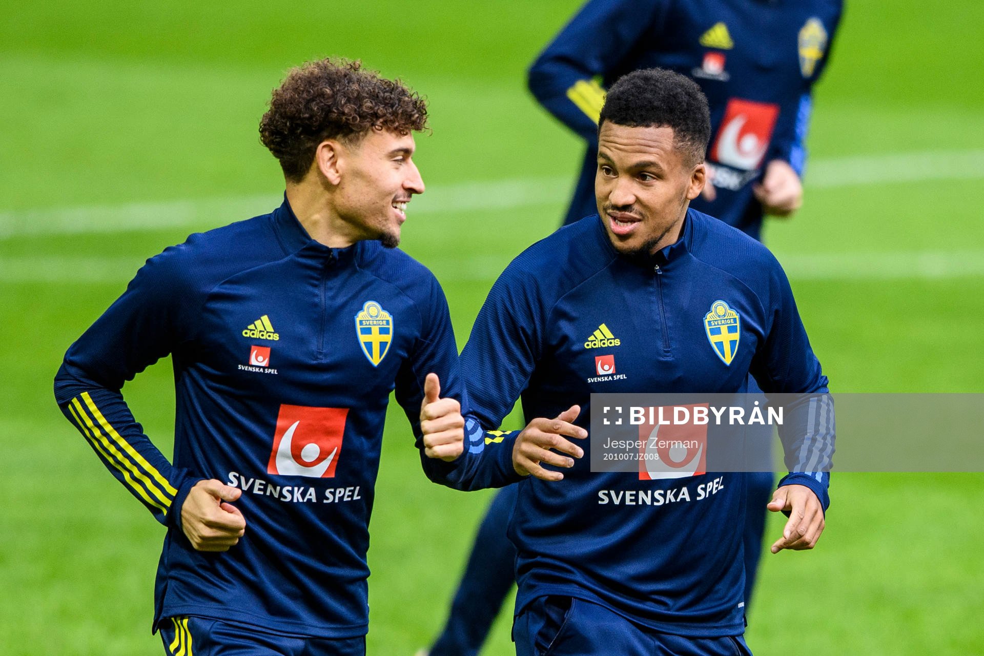 Jordan Larsson and Martin Olsson of the Swedish national
