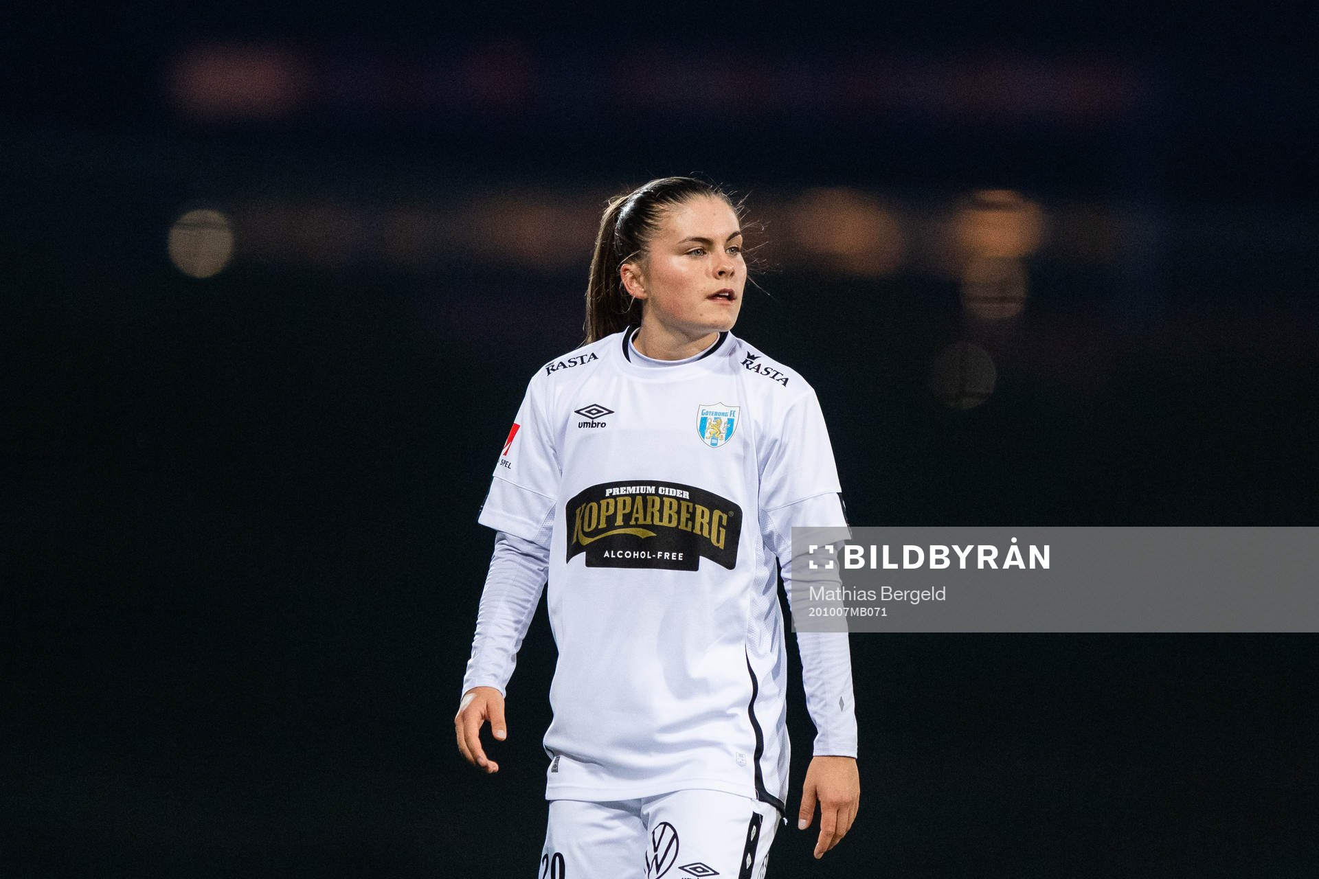 Göteborgs Hanna Wijk under fotbollsmatchen i Svenska Cupen mellan Jitex och Kopparbergs/Göteborg den 7 oktober 2020 i Mölndal.