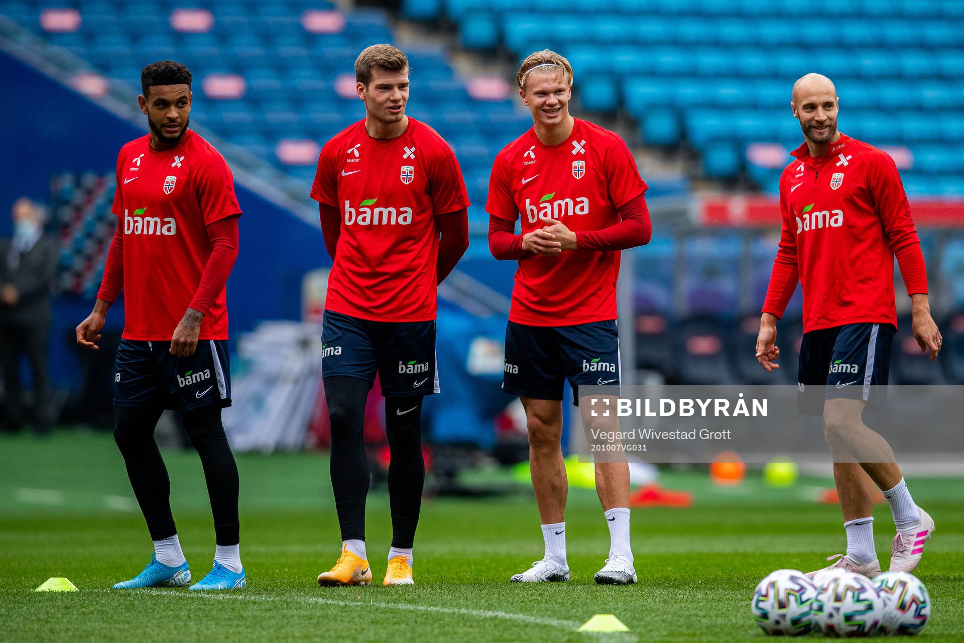 Joshua King, Alexander Sørloth, Erling Braut Haaland and