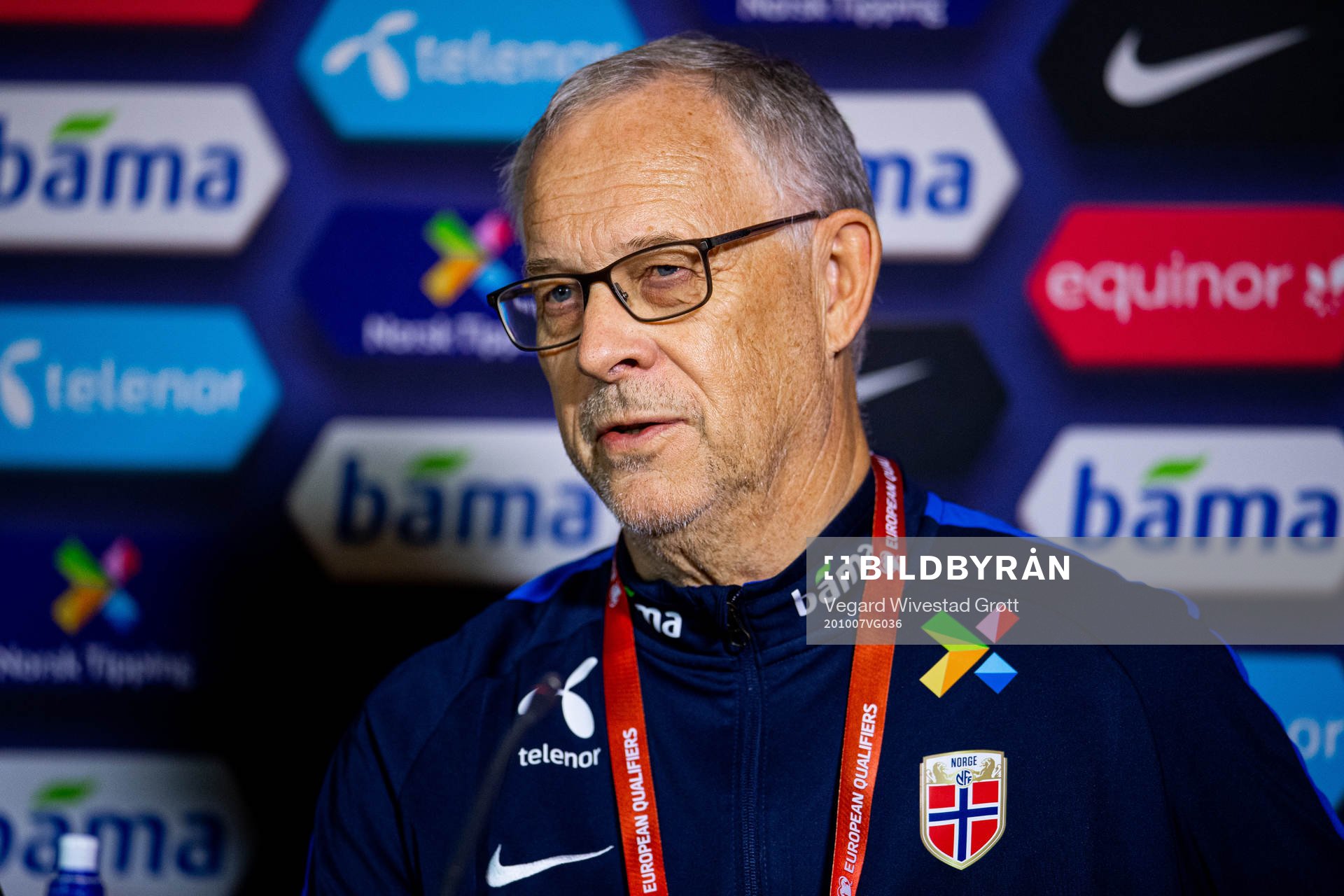Lars Lagerbäck, head coach of the Norwegian national