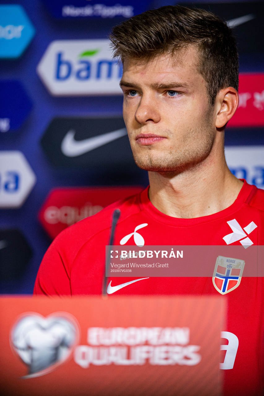 Alexander Sørloth of the Norwegian national football team