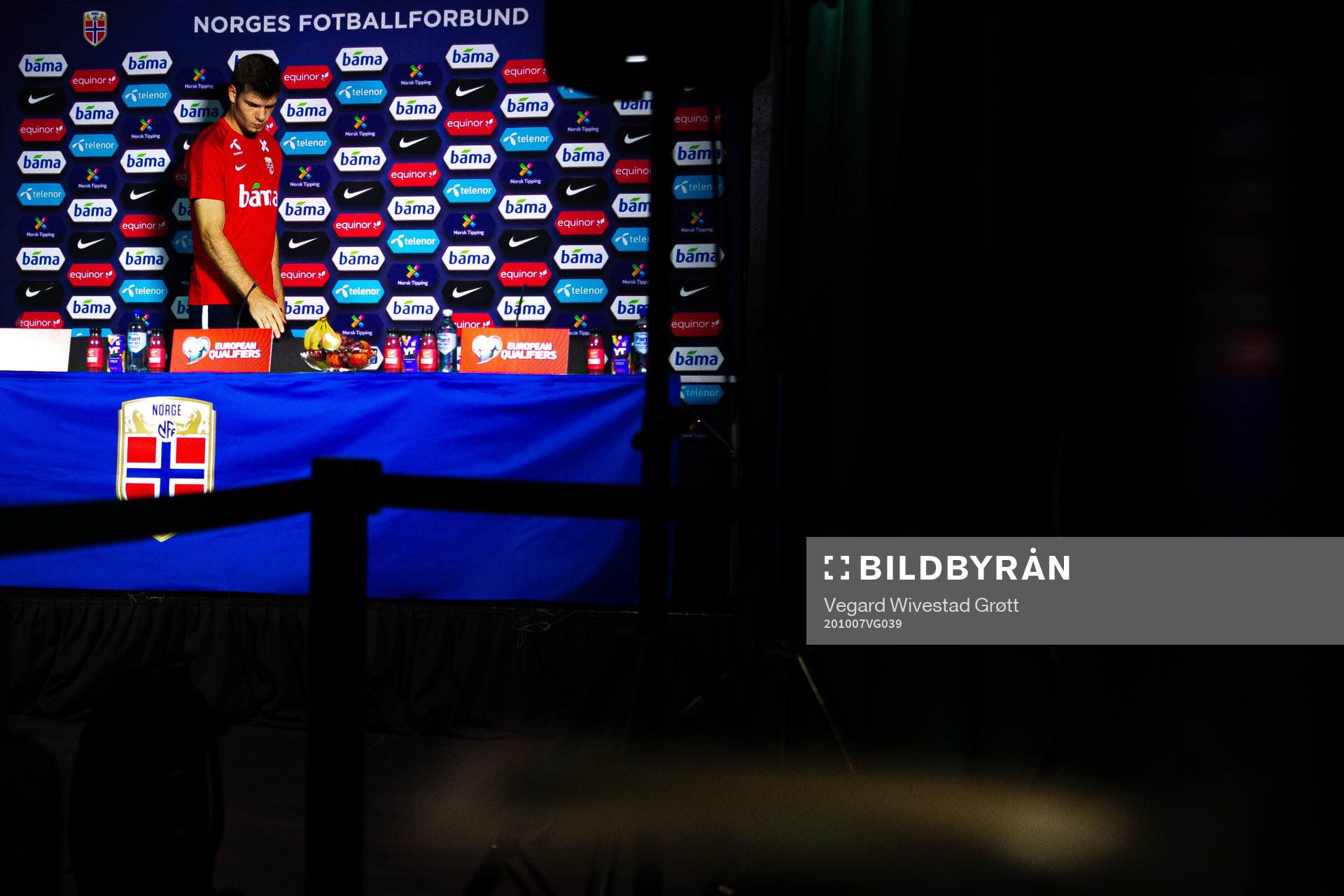 Alexander Sørloth of the Norwegian national football team