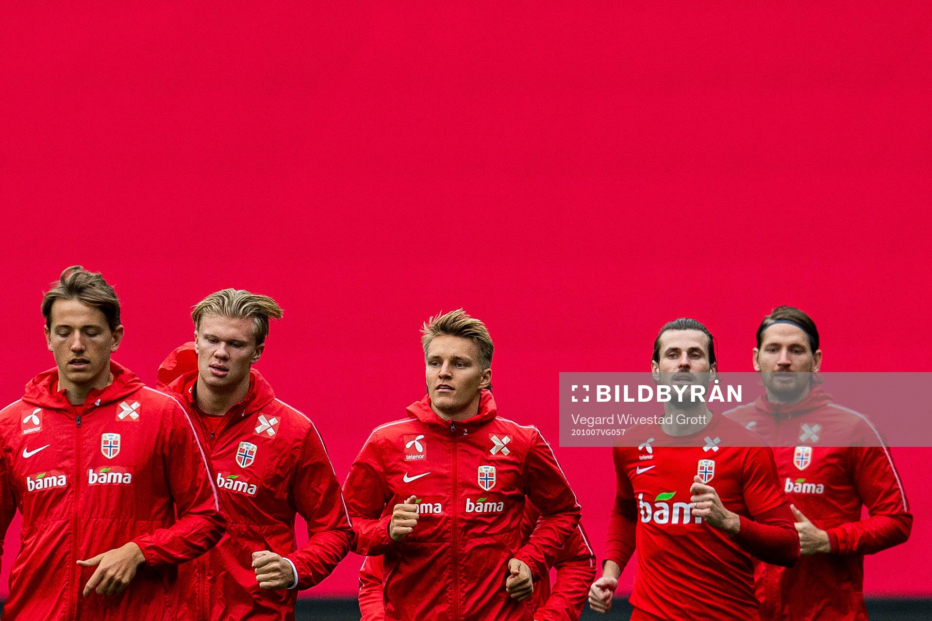 Sander Berge, Erling Braut Haaland, Martin Ødegaard,