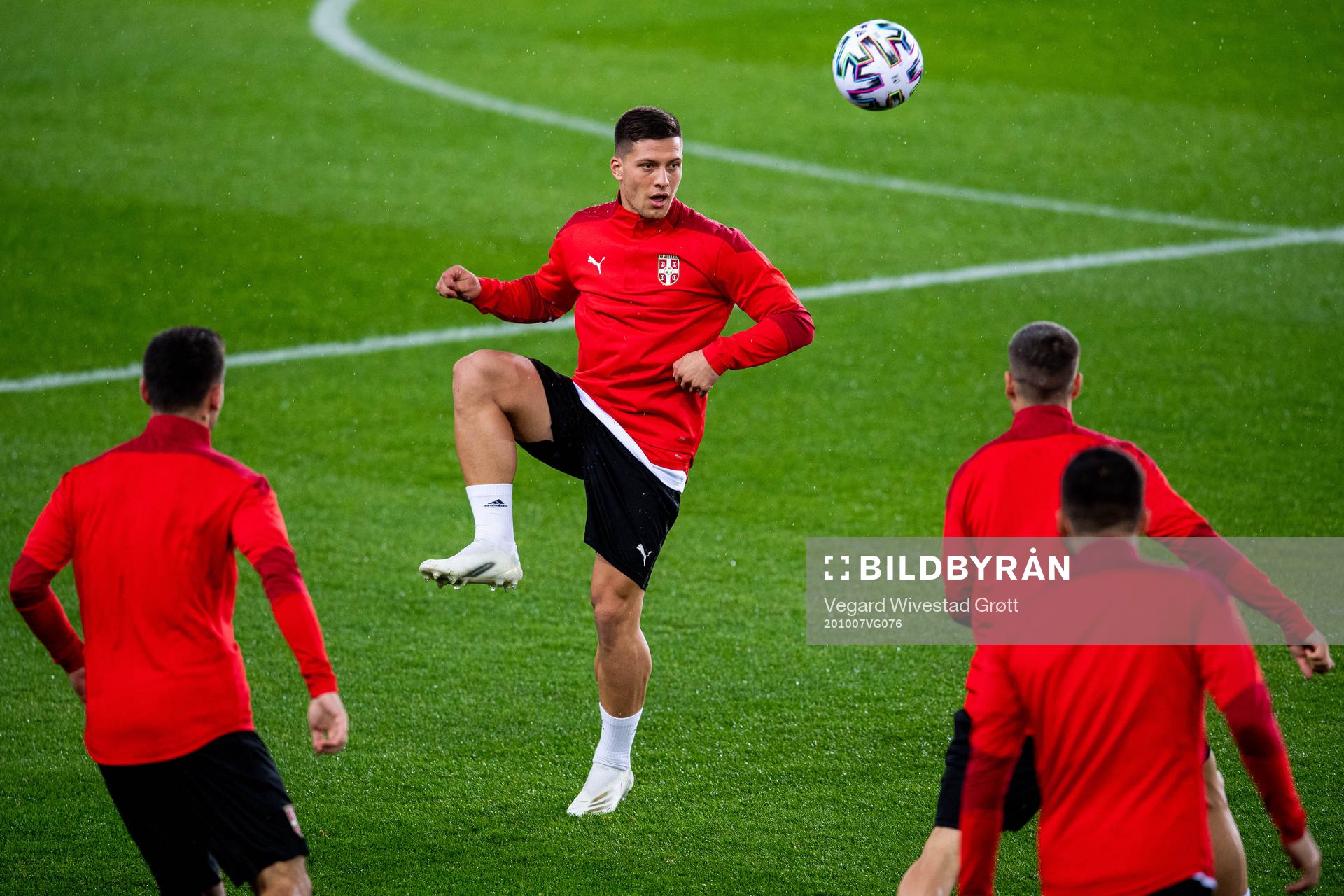 Luka Jović of the Serbian national football team