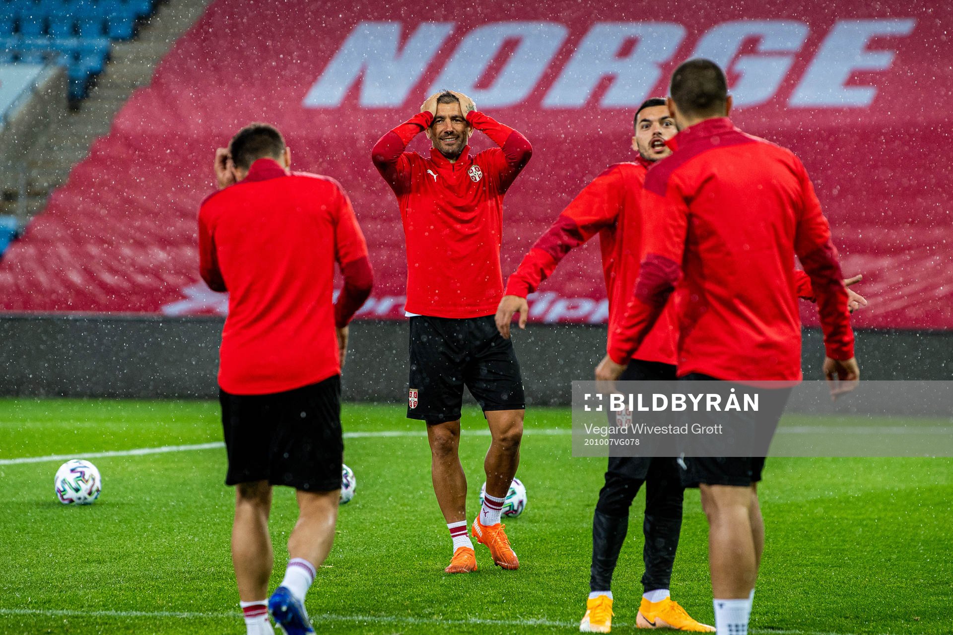 Aleksandar Kolarov of the Serbian national football team