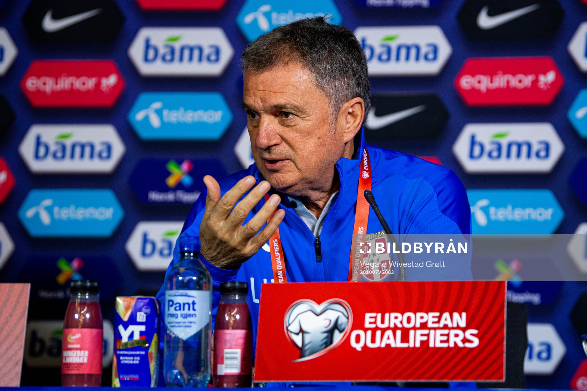 Ljubisa Tumbakovic, head coach of the Serbian national