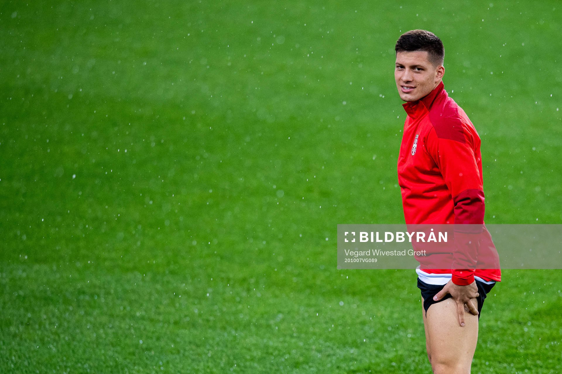 Luka Jović of the Serbian national football team