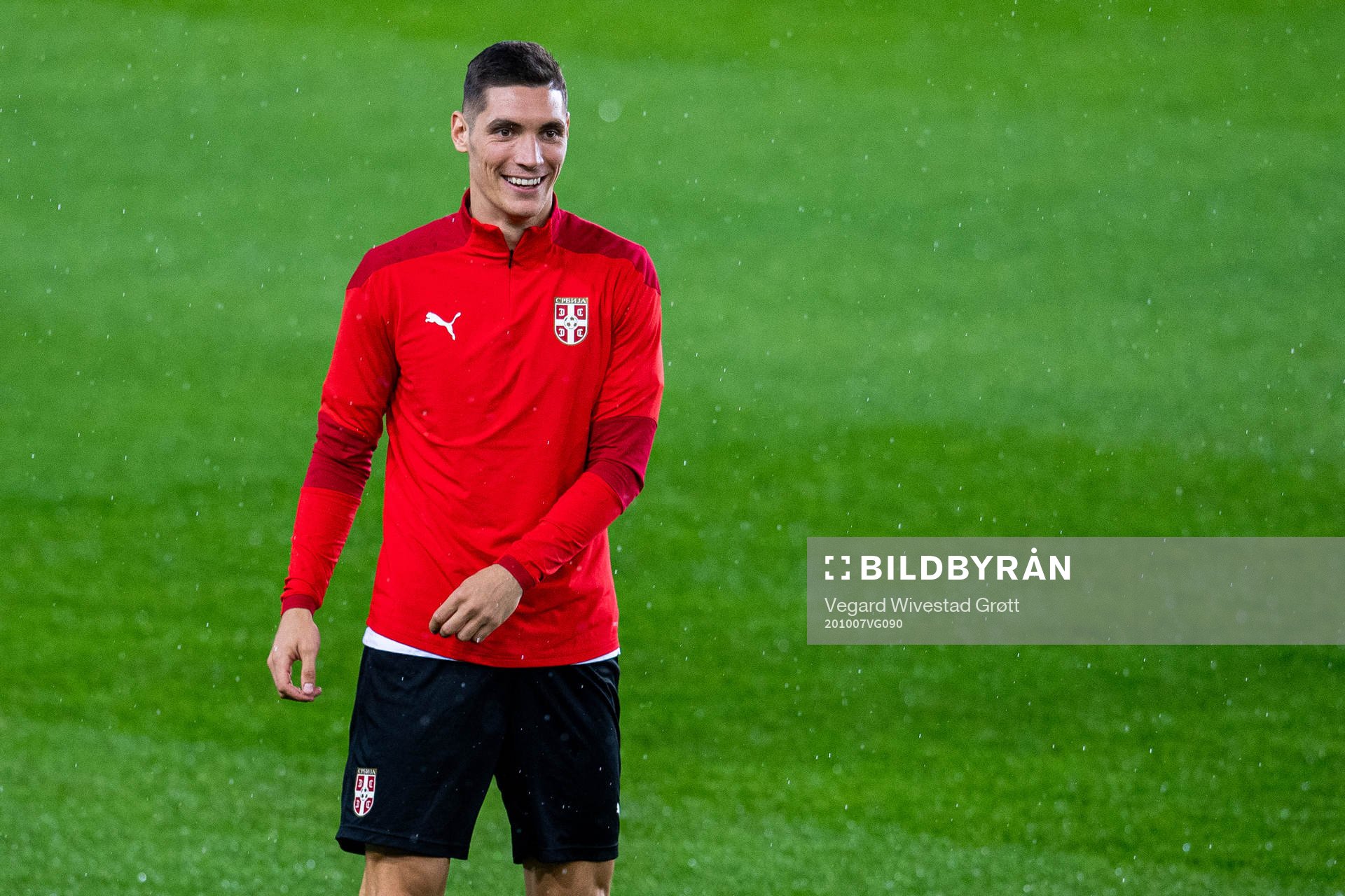 Nikola Milenković of the Serbian national football team