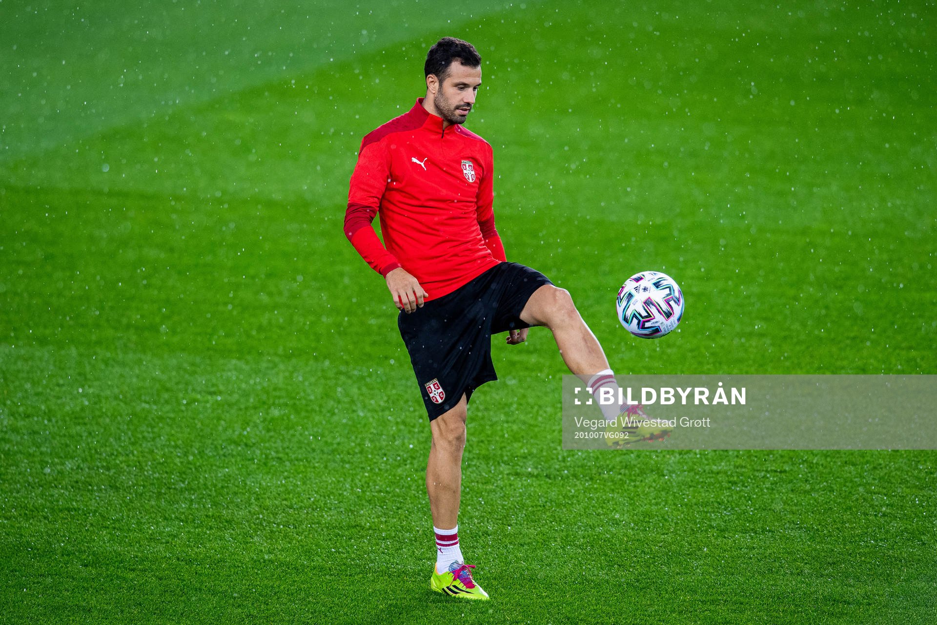 Luka Milivojević of the Serbian national football team