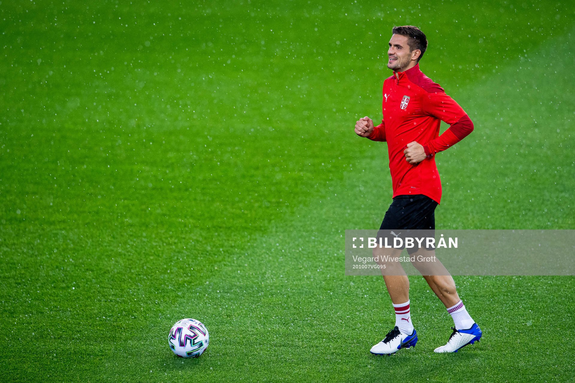 Andrija Pavlović of the Serbian national football team