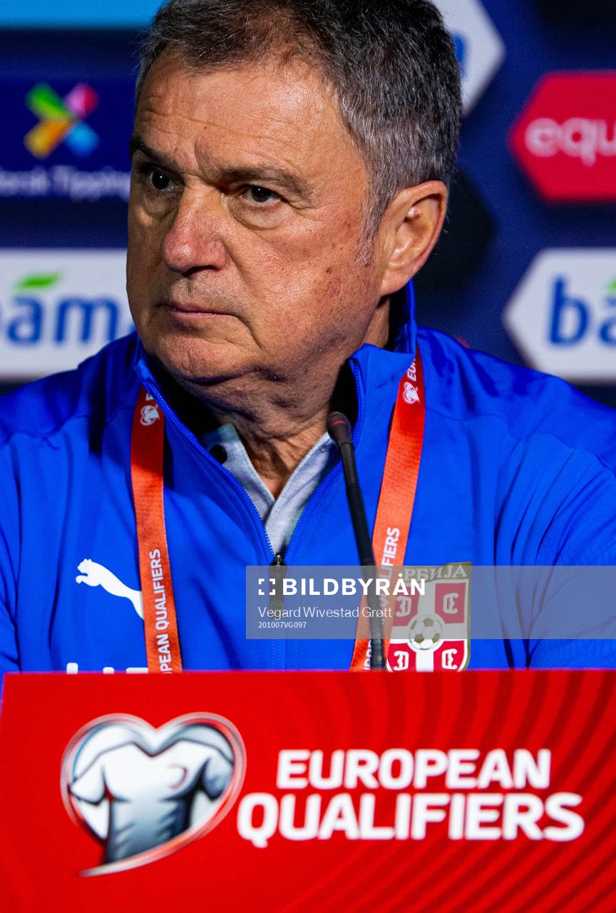 Ljubisa Tumbakovic, head coach of the Serbian national