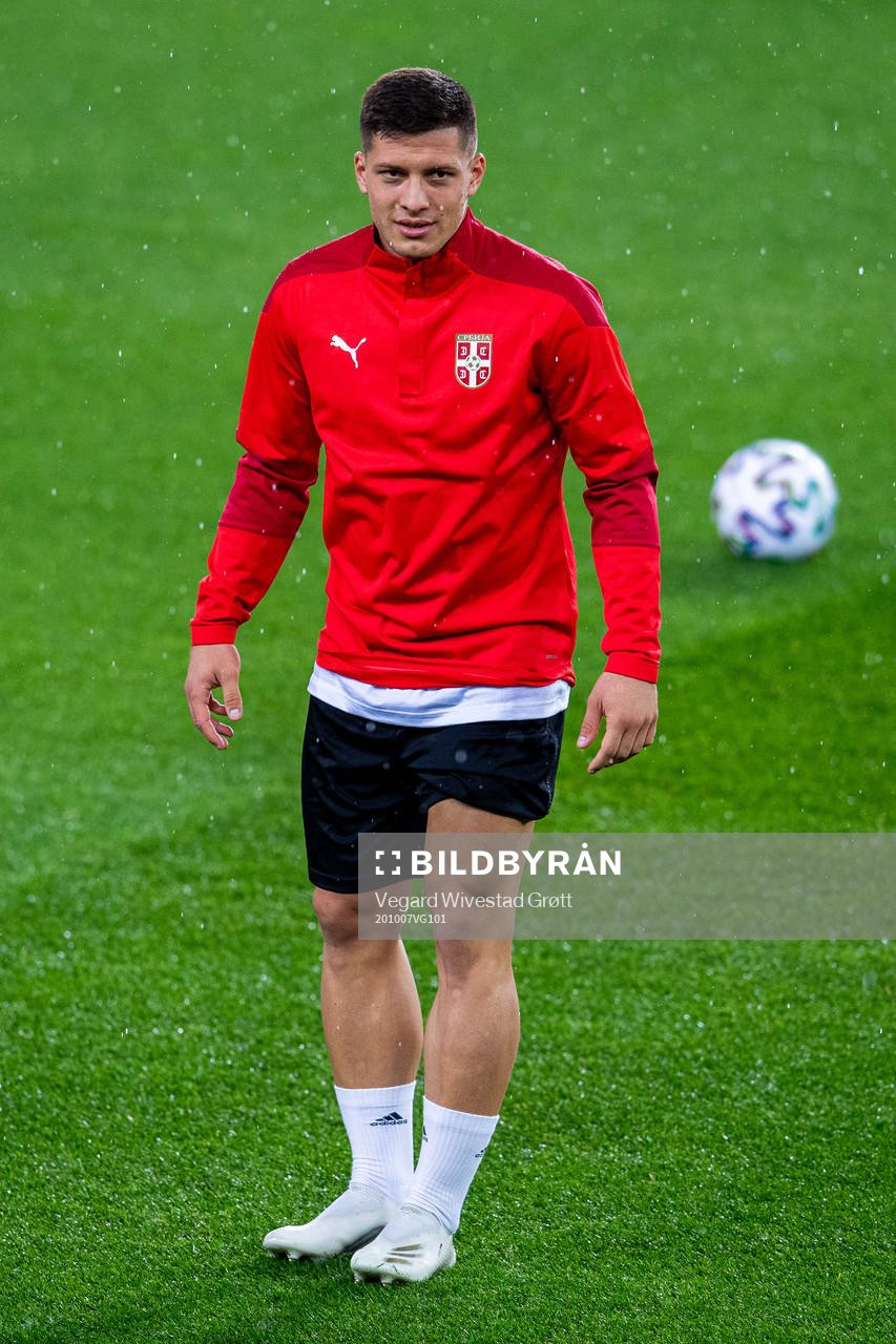 Luka Jović of the Serbian national football team