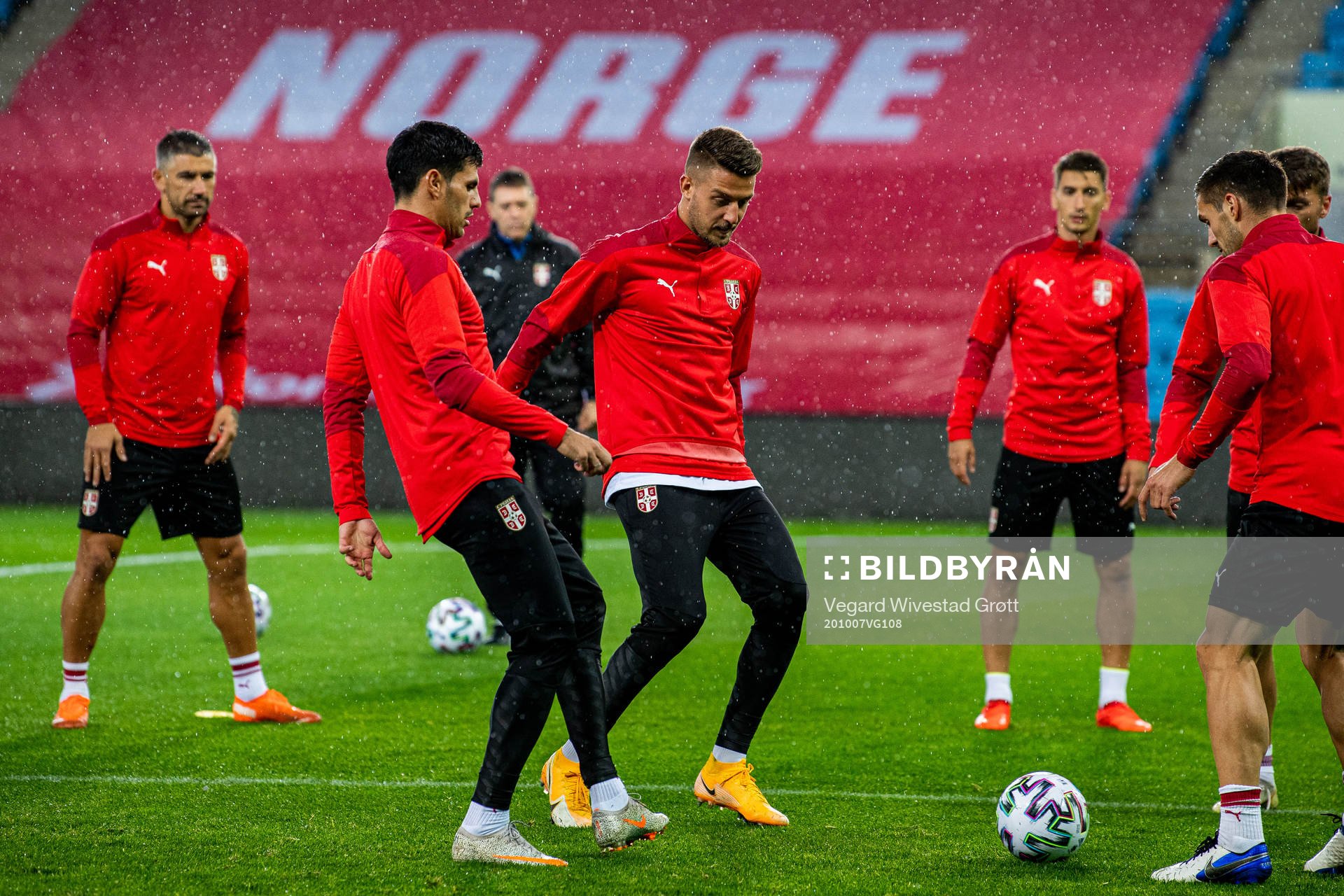 Danijel Aleksić and Sergej Milinkovic-Savic of the Serbian