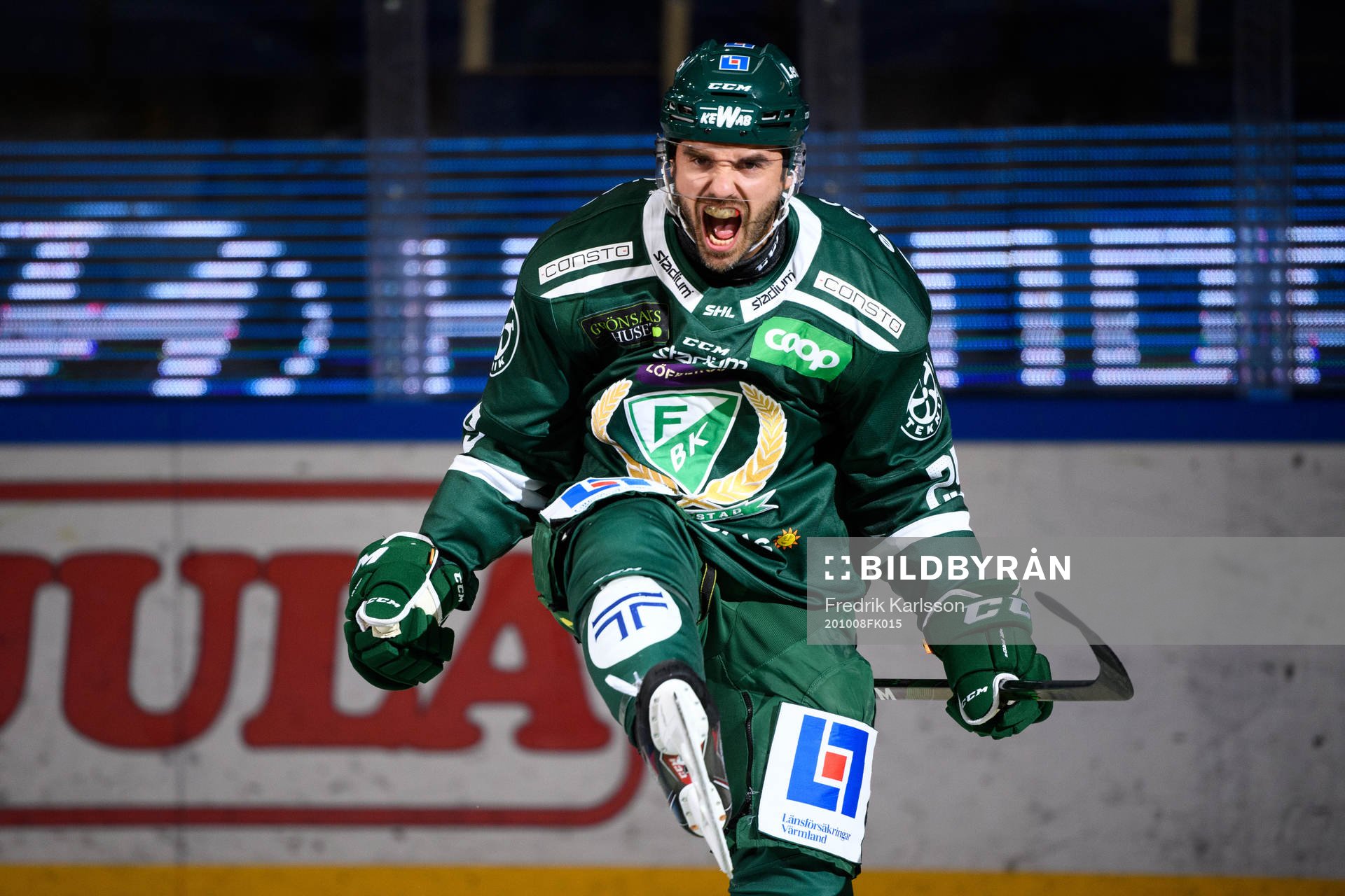 Färjestads Martin Johansson jublar