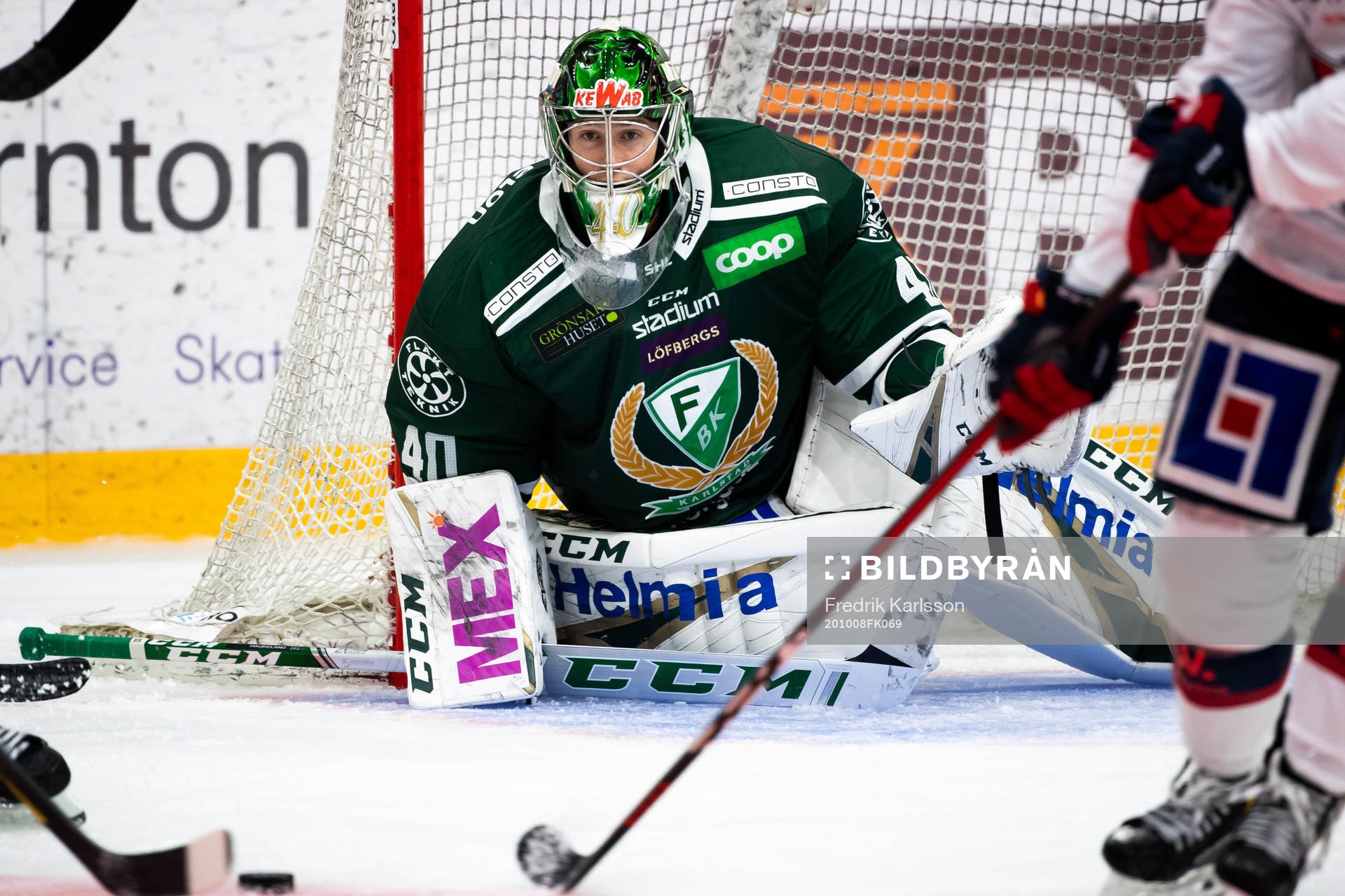 Färjestads målvakt Henrik Haukeland