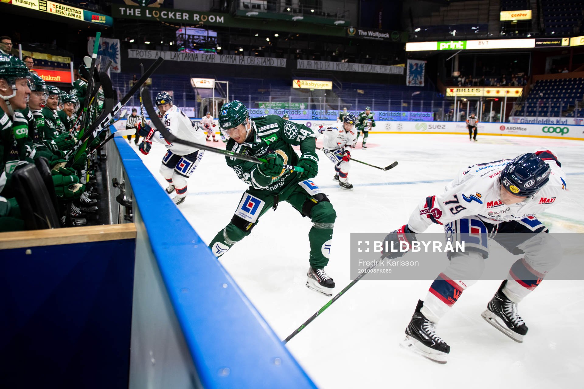 Färjestads Michael Lindqvist och Linköpings Patrik Lundh