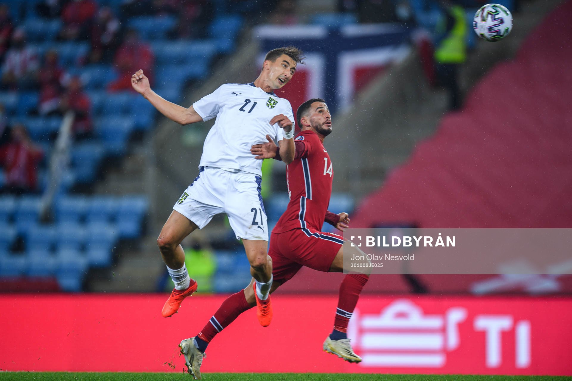 Filip Djuricic of Serbia and Omar Elabdellaoui of Norway