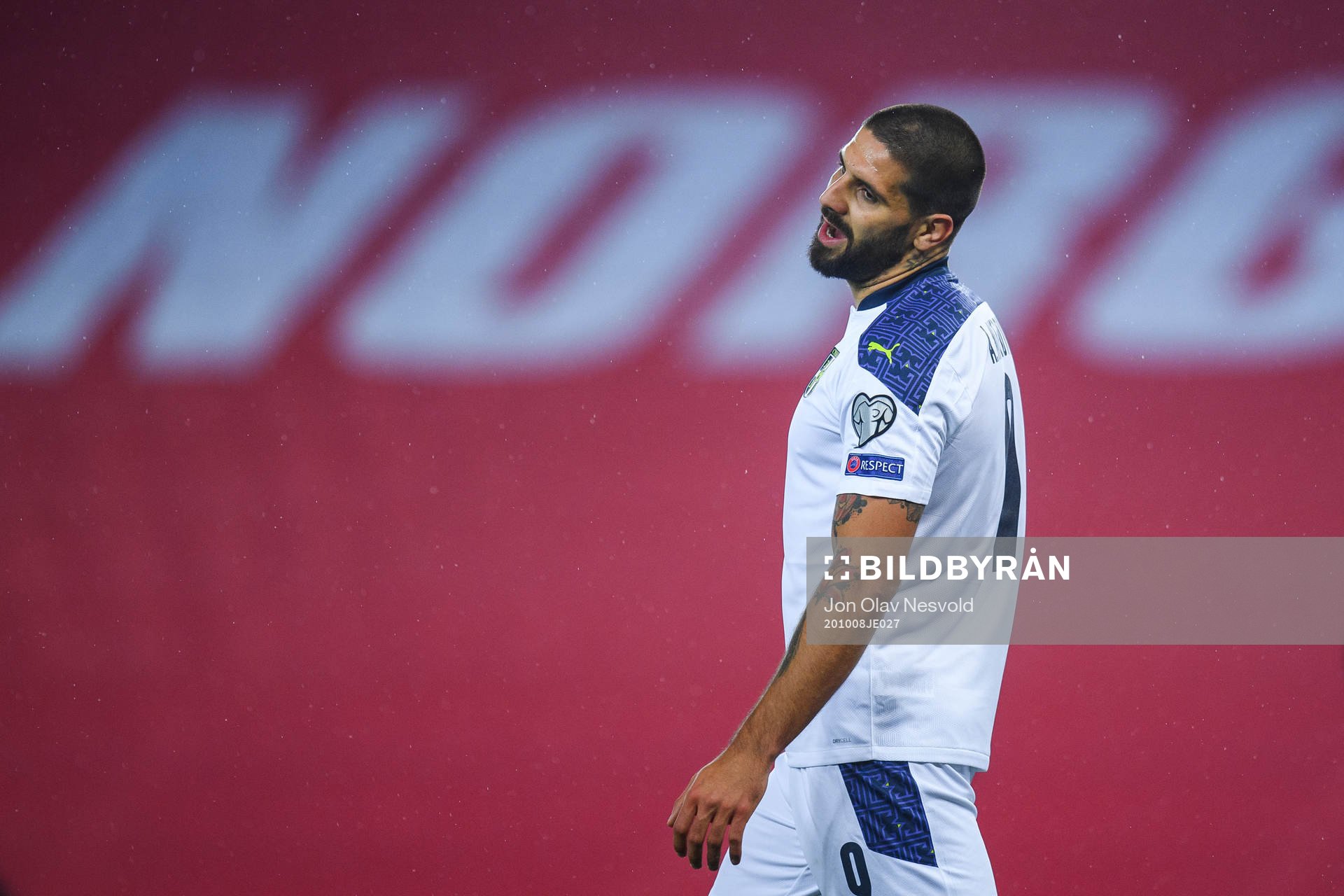 Aleksandar Mitrovic of Serbia looks dejected