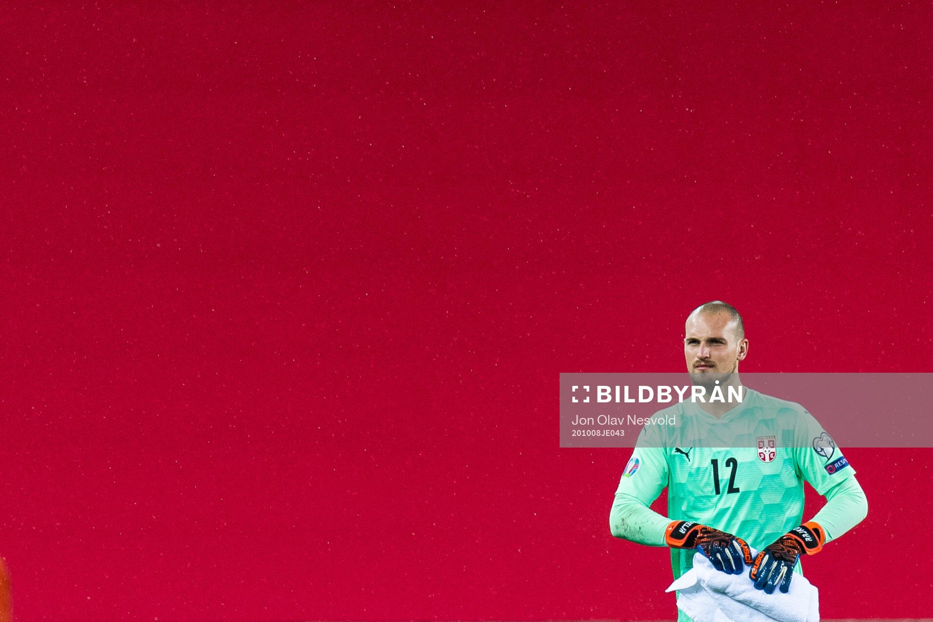 Goalkeeper Predrag Rajkovic of Serbia