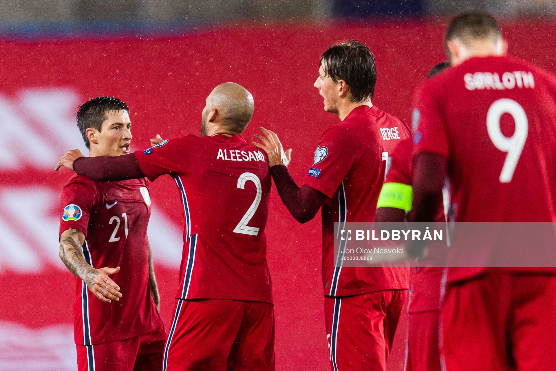 Mathias Normann and Haitam Aleesami of Norway celebrate