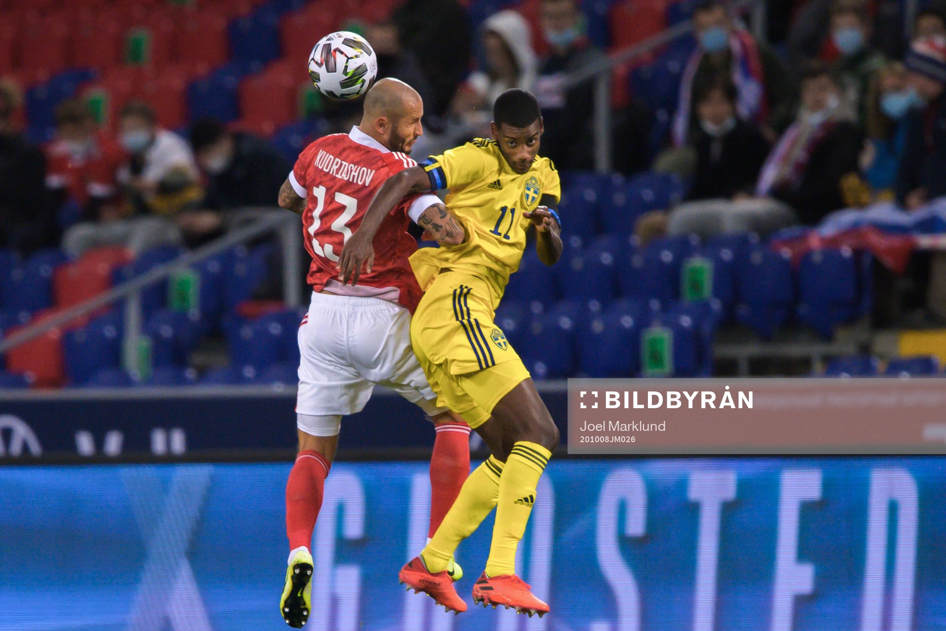 Fedor Kudryashov of Russia and Alexander Isak of Sweden