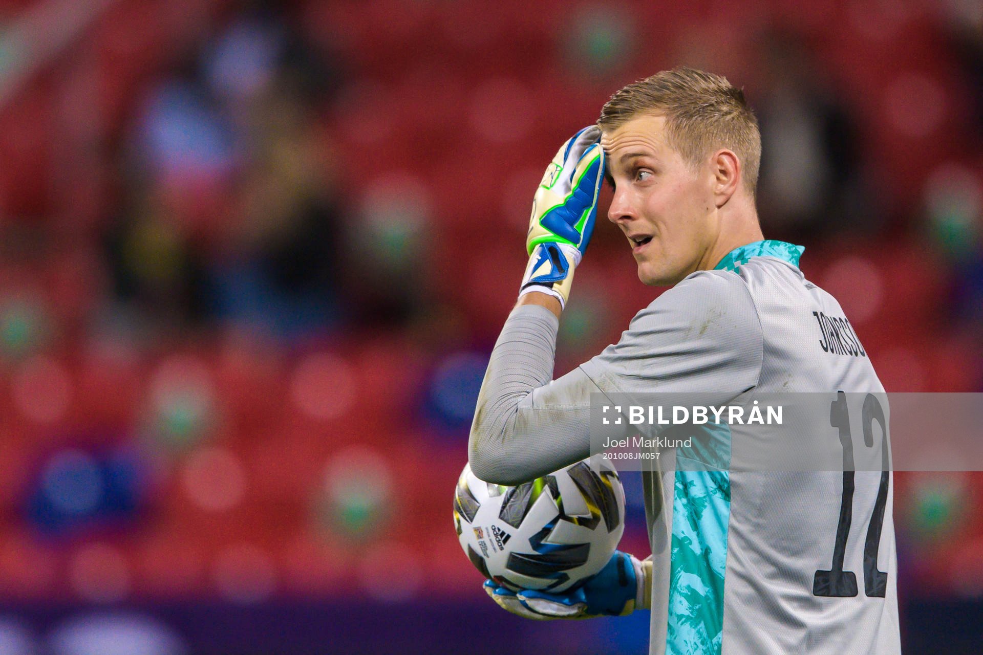 Goalkeeper Karl-Johan Johnsson of Sweden