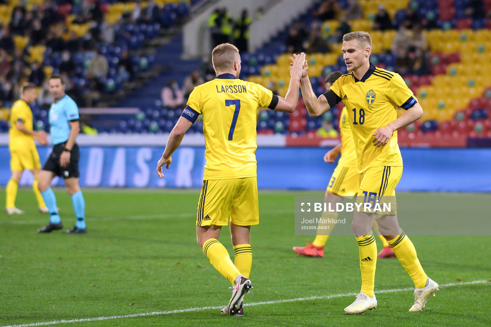Sebastian Larsson and Carl Starfelt of Sweden