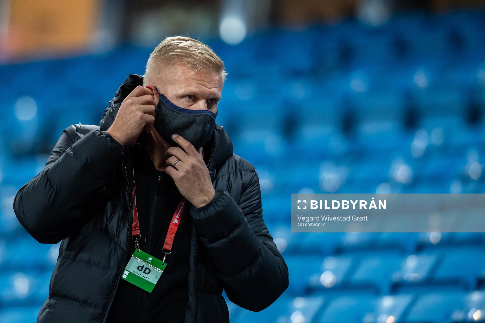 Alf-Inge Haaland ahead of the UEFA Euro Qualifier play-off semi-final football match between Norway and Serbia on October 8, 2020 in Oslo.
