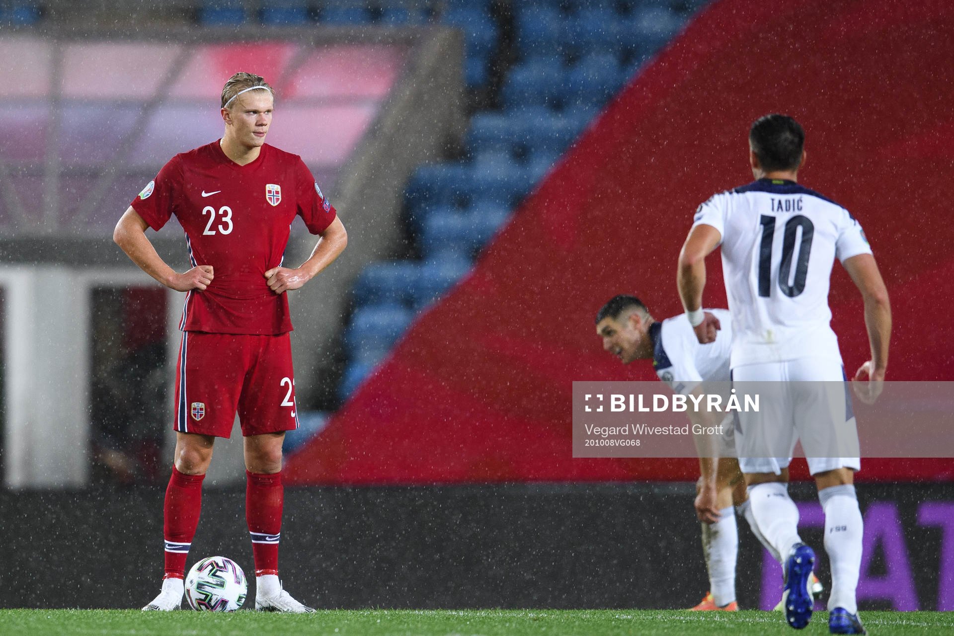 Erling Braut Haaland of Norway looks dejected