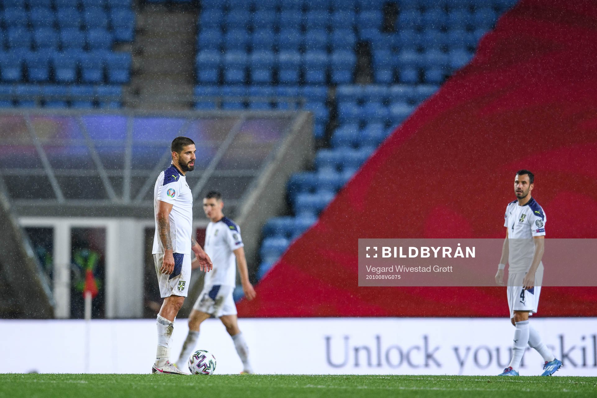 Aleksandar Mitrovic of Serbia looks dejected