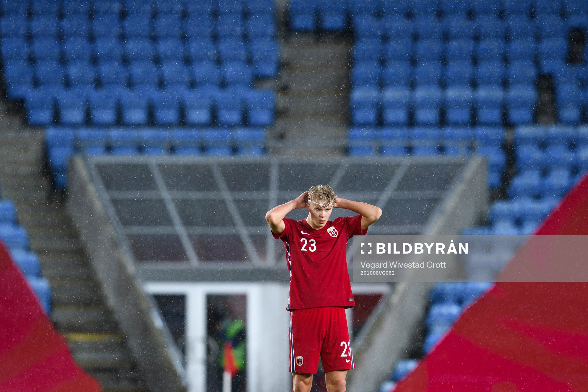 Erling Braut Haaland of Norway looks dejected