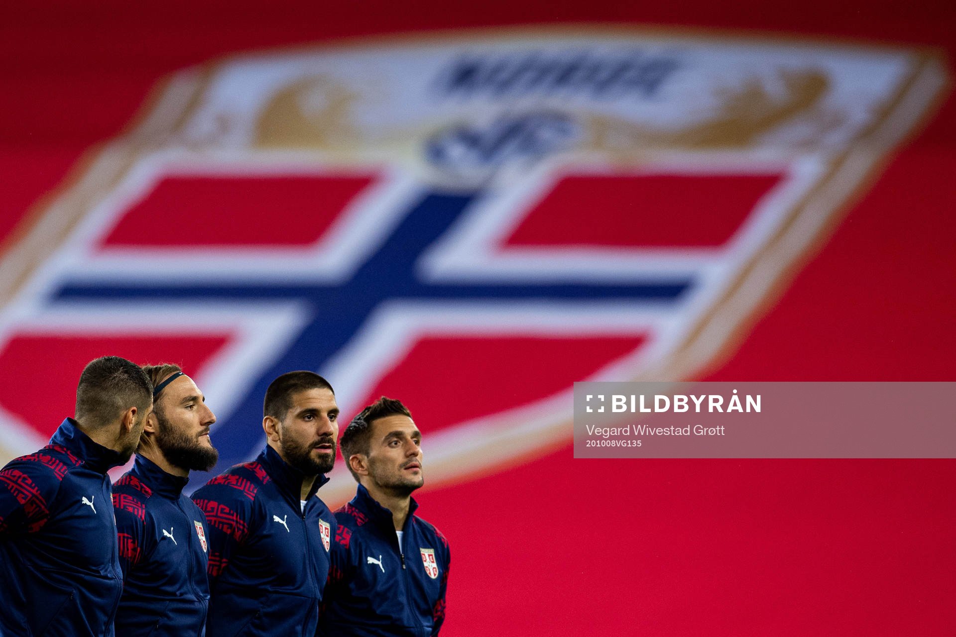 Nemanja Gudelj, Aleksandar Mitrovic and Dusan Tadic of
